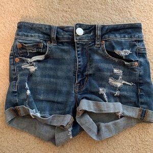 American Eagle distressed jean shorts